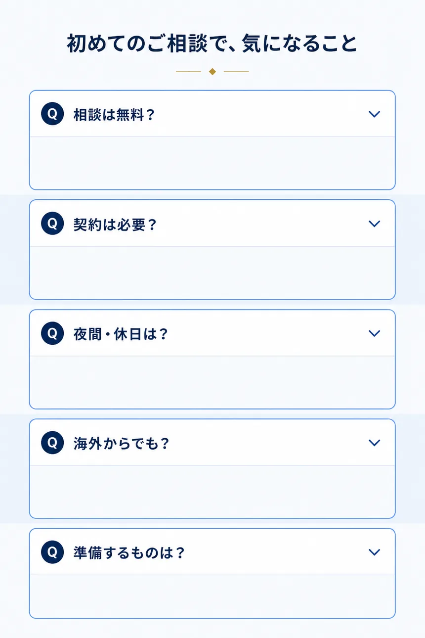 初回相談についてのよくある質問